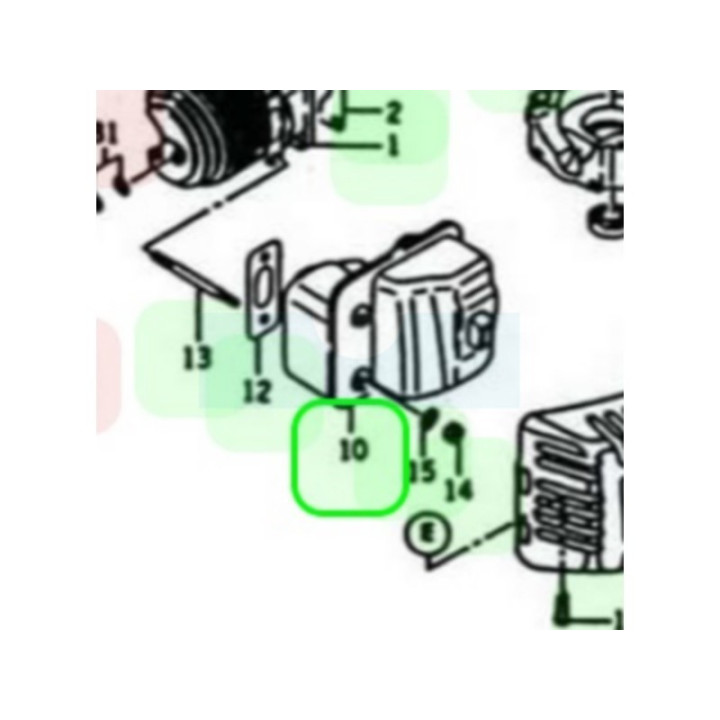 Pot d'échappement pour moteur Kawasaki (490702405)
