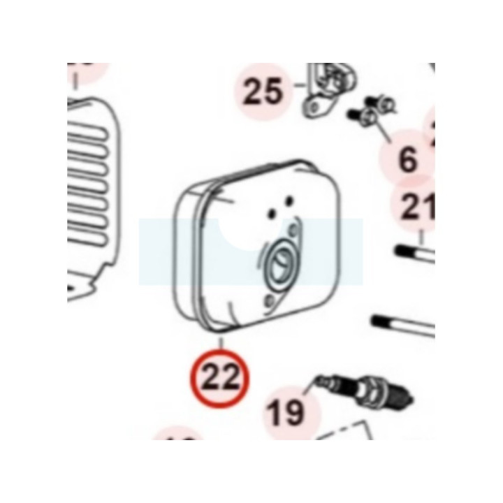 Pot d'échappement pour moteur Loncin (1805722420001)