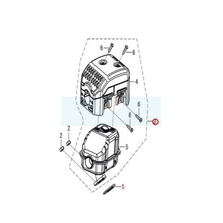 Pot d'échappement pour moteur Loncin (0001210020)