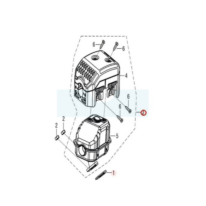 Pot d'échappement pour moteur Loncin (0001210020)