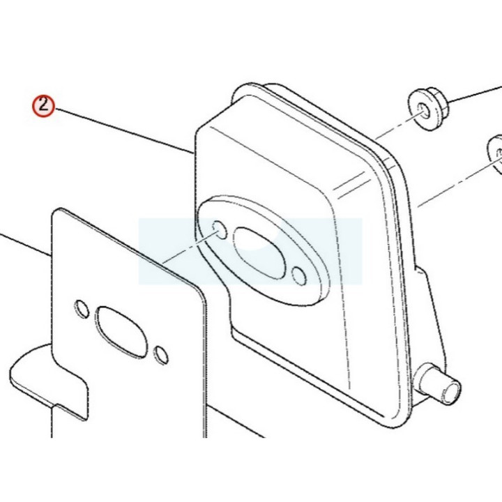 Pot d'échappement pour moteur Mitsubishi (KM01046AA)