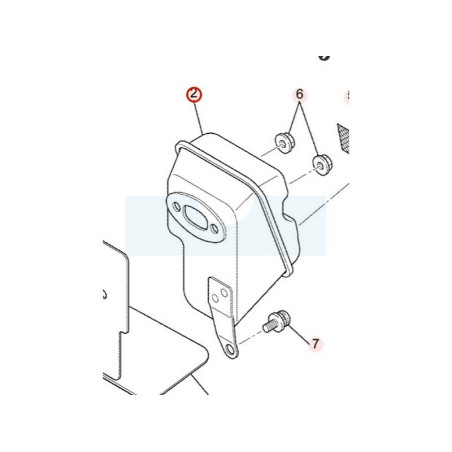 Pot d'échappement pour moteur Mitsubishi (KM01082AB)