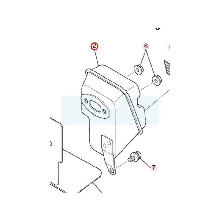 Pot d'échappement pour moteur Mitsubishi (KM01082AB)