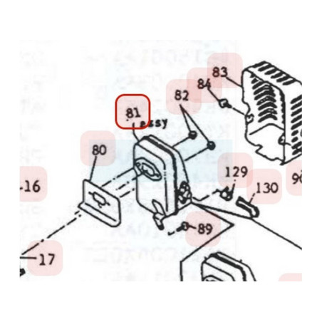 Pot d'échappement pour moteur Mitsubishi (KM01090BA)