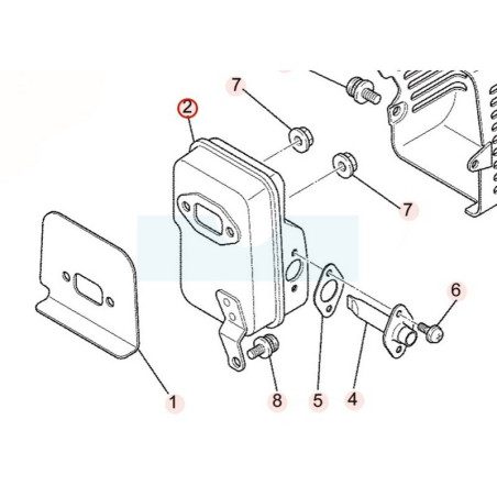 Pot d'échappement pour moteur Mitsubishi (KM01090EA)