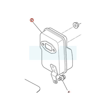 Pot d'échappement pour moteur Mitsubishi (KM01098AA)