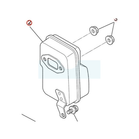 Pot d'échappement pour moteur Mitsubishi (KM01098BA)