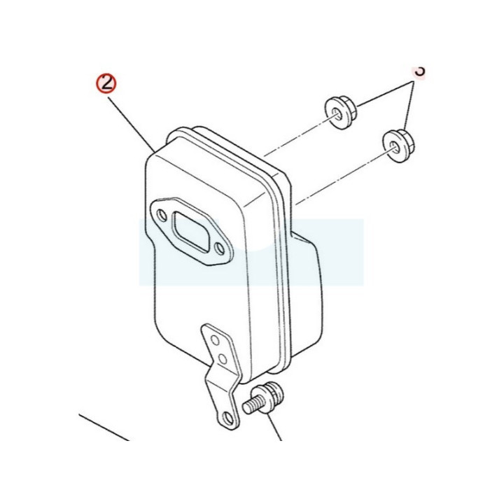 Pot d'échappement pour moteur Mitsubishi (KM01098BA)