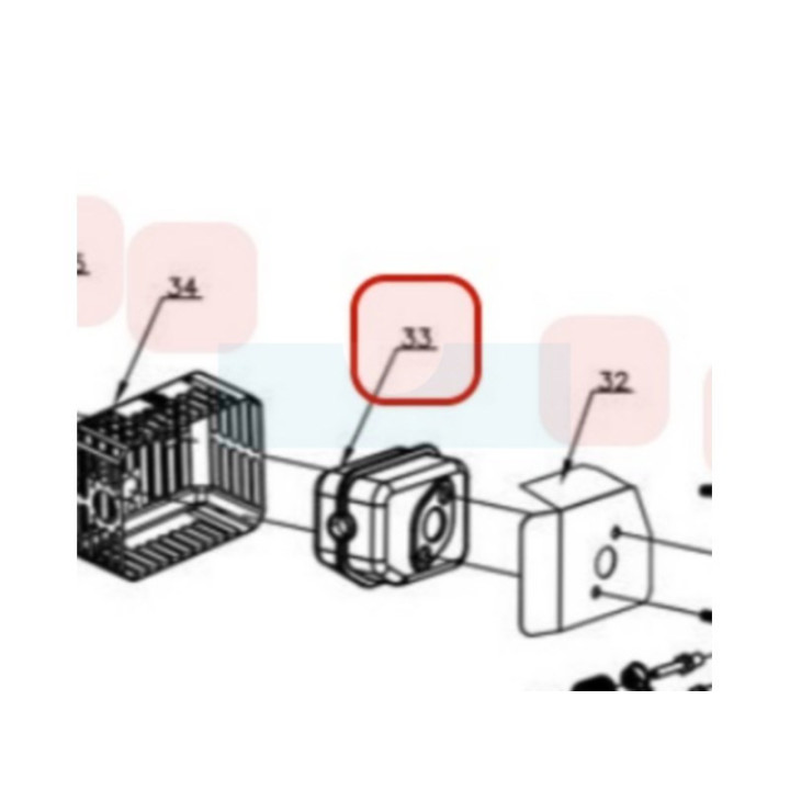 Pot d'échappement pour moteur Y173V Chinois (TY3910000000)