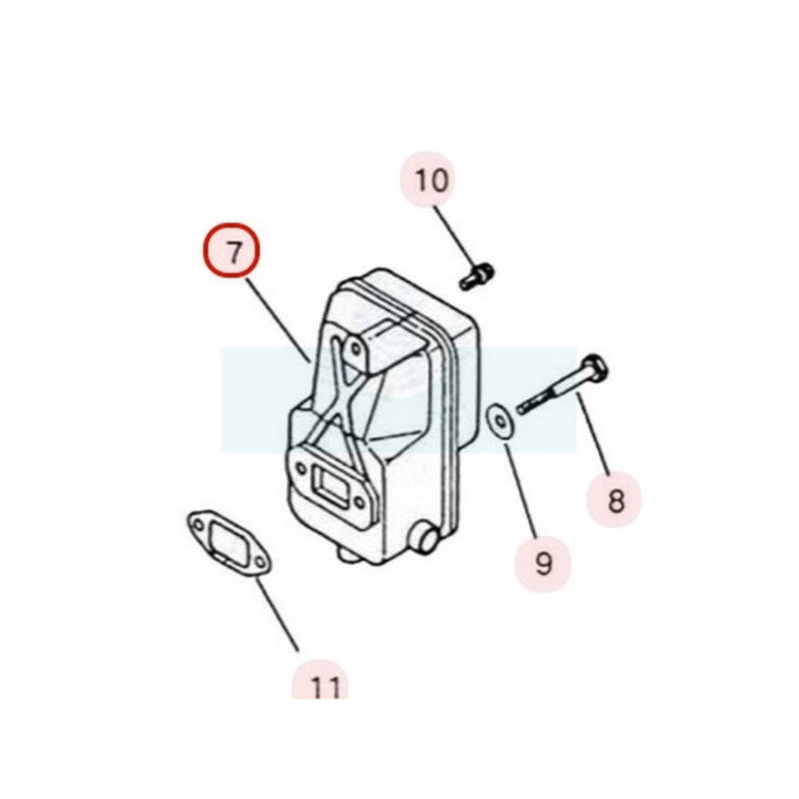 Pot d'échappement pour moteur Zenoah (140015111)