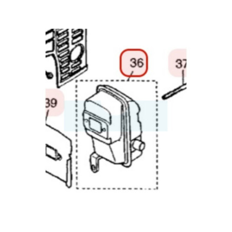 Pot d'échappement pour moteur Zenoah (470015110)