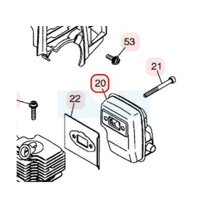 Pot d'échappement pour moteur Zenoah (T160015110)