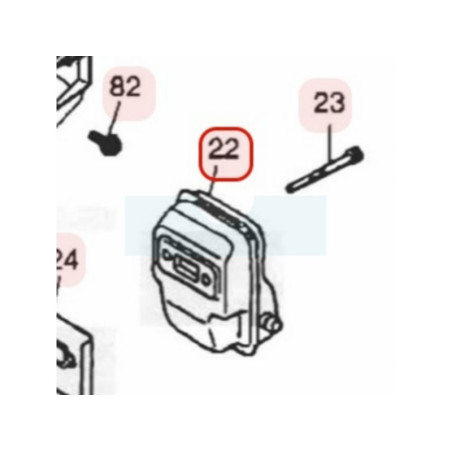 Pot d'échappement pour moteur Zenoah (T170015110)