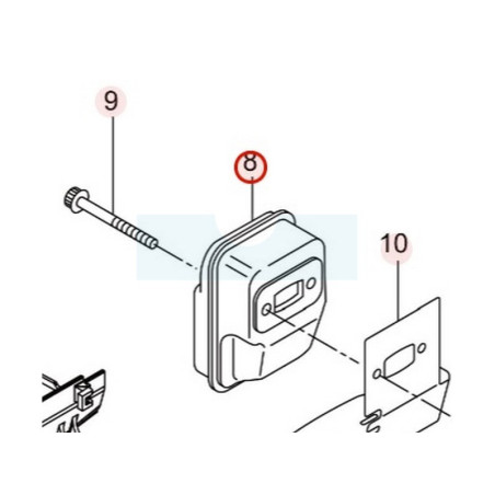 Pot d'échappement pour perche élagueuse Maruyama (278096)