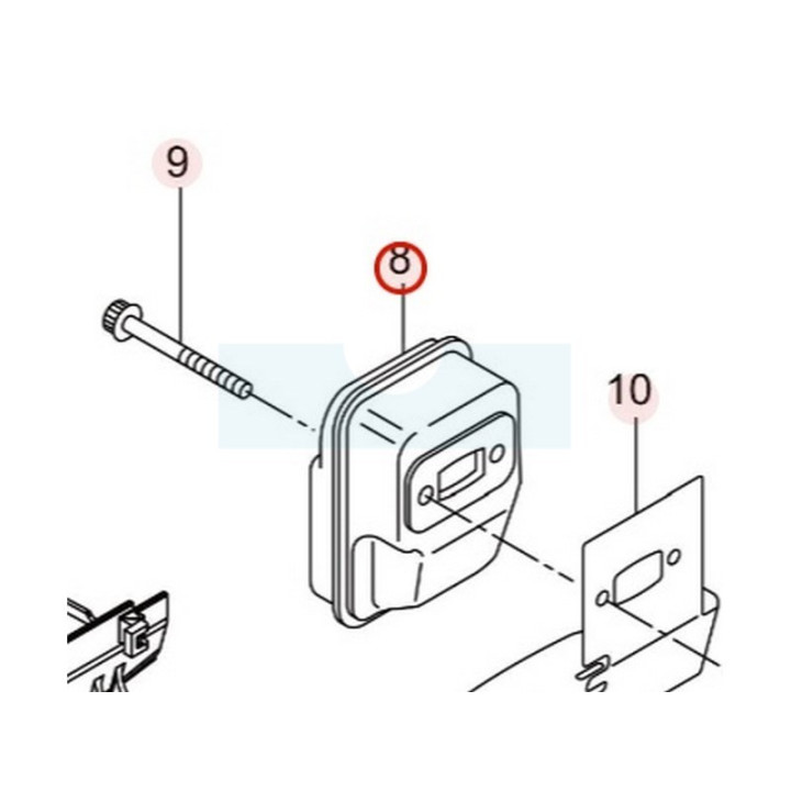 Pot d'échappement pour perche élagueuse Maruyama (278096)