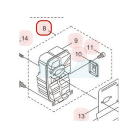 Pot d'échappement pour souffleur Maruyama (278384)