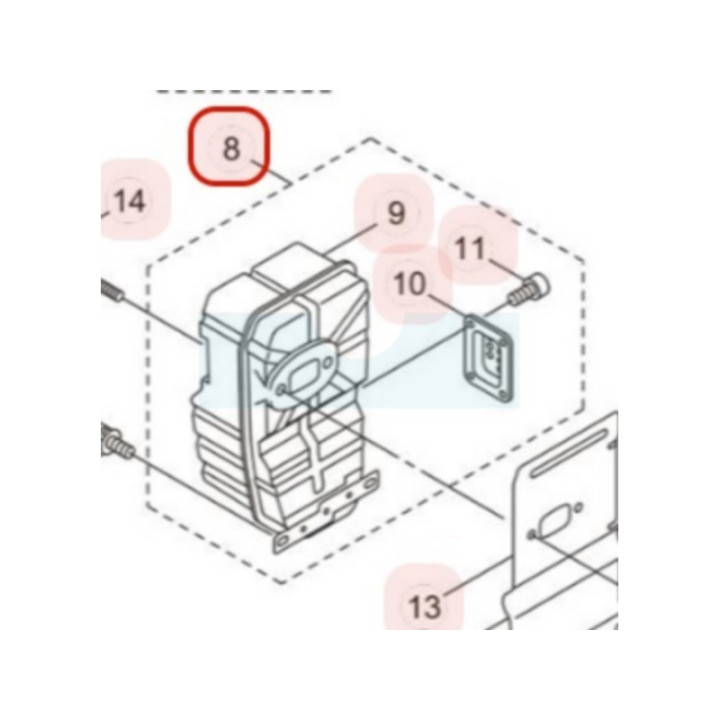 Pot d'échappement pour souffleur Maruyama (278384)