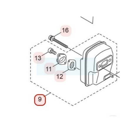 Pot d'échappement pour souffleur Maruyama (282585)