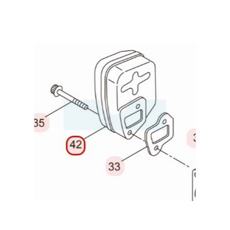 Pot d'échappement pour tronçonneuse Maruyama (285833)