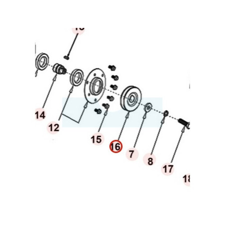 Poulie de rotor pour scarificateur Roques & Lecoeur (TTS0E0000000)