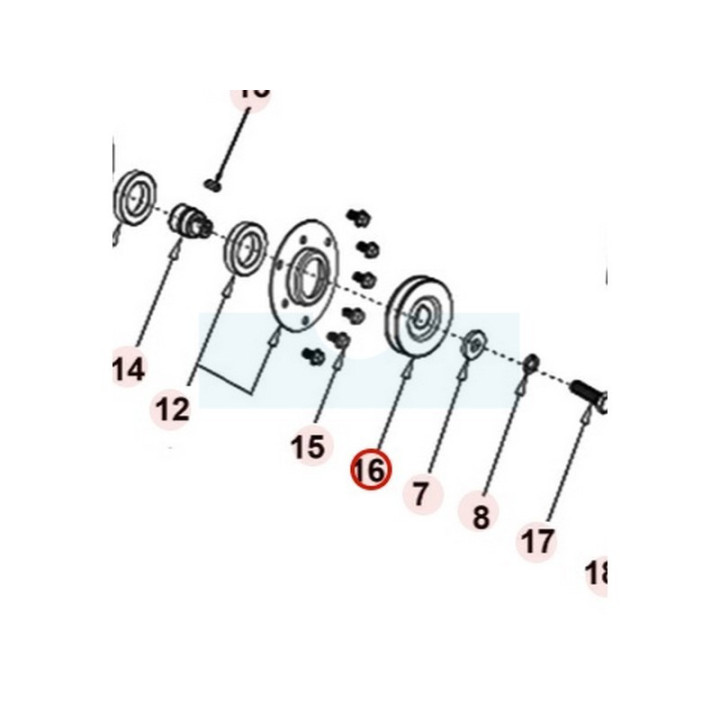 Poulie de rotor pour scarificateur Roques & Lecoeur (TTS0E0000000)