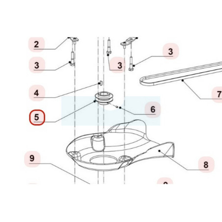 Poulie de traction pour tondeuse Weibang (502040207002)