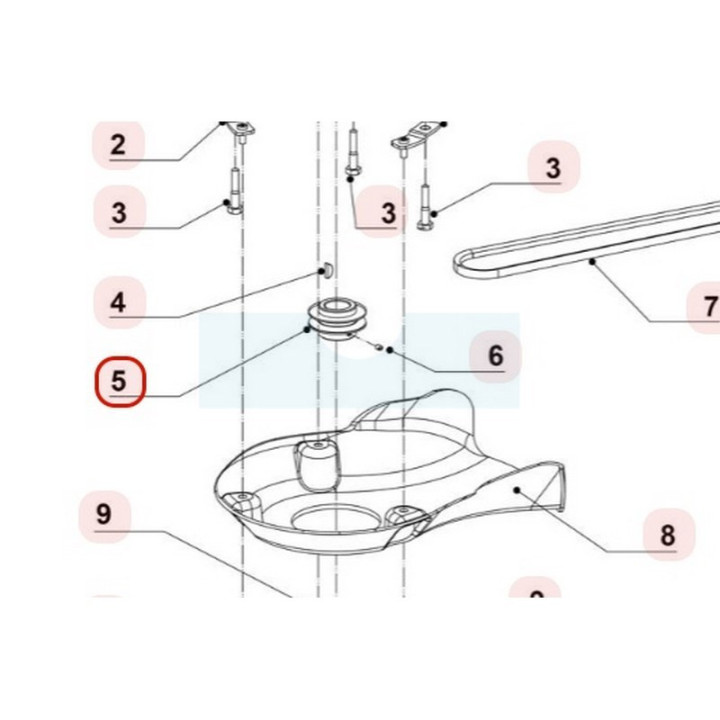 Poulie de traction pour tondeuse Weibang (502040207002)
