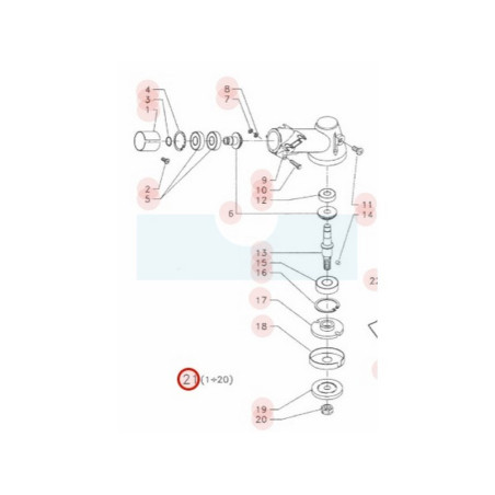 Renvoi d'angle pour débroussailleuse Sarp (722760)