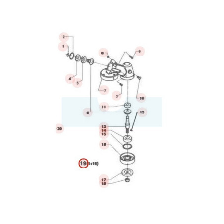 Renvoi d'angle pour débroussailleuse Sarp (BB725240)