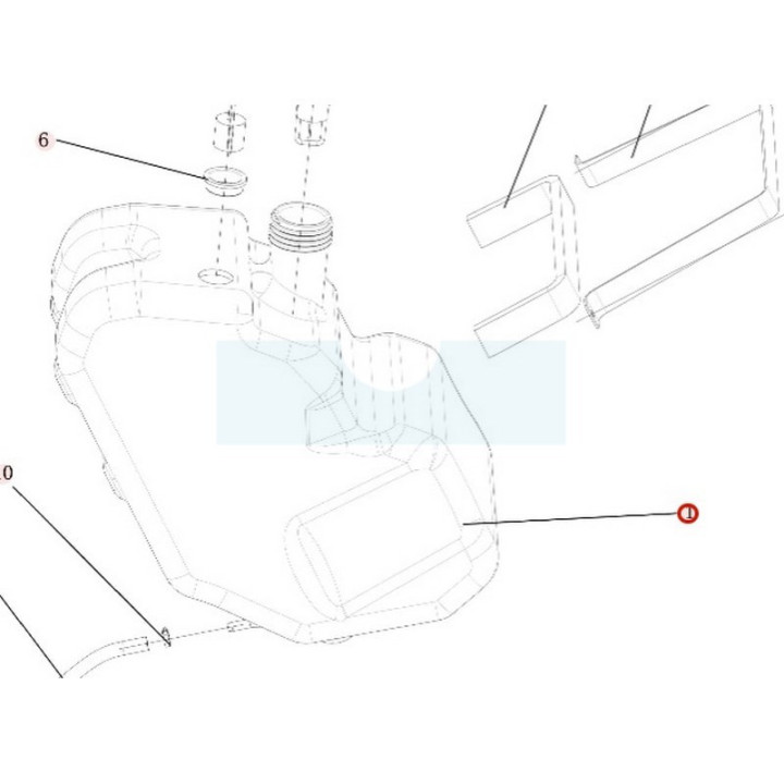 Réservoir à essence pour débroussailleuse autoportée Roques & Lecoeur (N232130022)