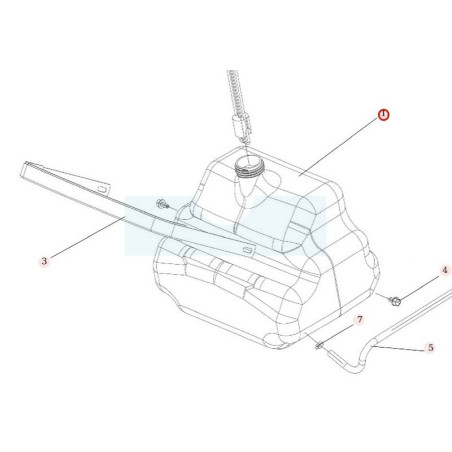 Réservoir à essence pour débroussailleuse autoportée Roques & Lecoeur (N232130029)