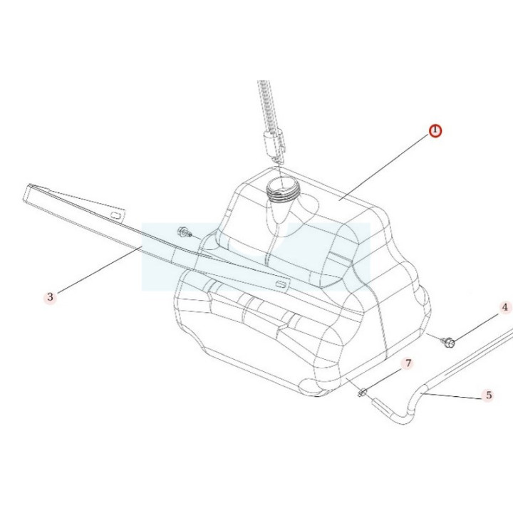 Réservoir à essence pour débroussailleuse autoportée Roques & Lecoeur (N232130029)