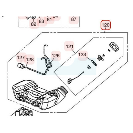 Réservoir complet pour moteur Zenoah (501914101)