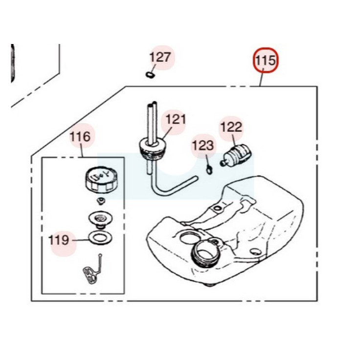 Réservoir complet pour moteur Zenoah (591285004)