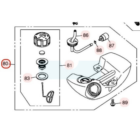 Réservoir complet pour moteur Zenoah (T160085001)