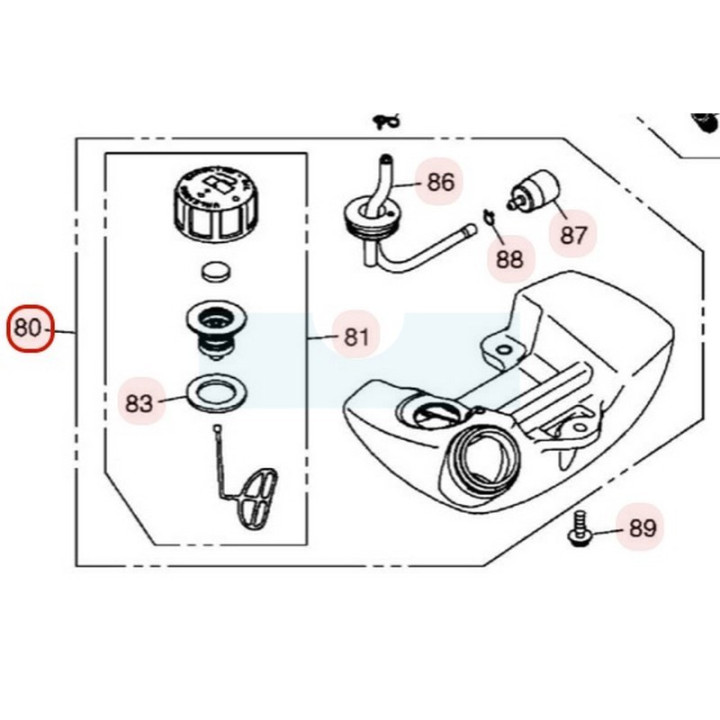 Réservoir complet pour moteur Zenoah (T160085001)
