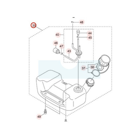 Réservoir complet pour souffleur Maruyama (283220)