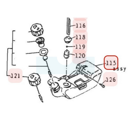 Réservoir d'éssence pour moteur Mitsubishi (KF01053BA)