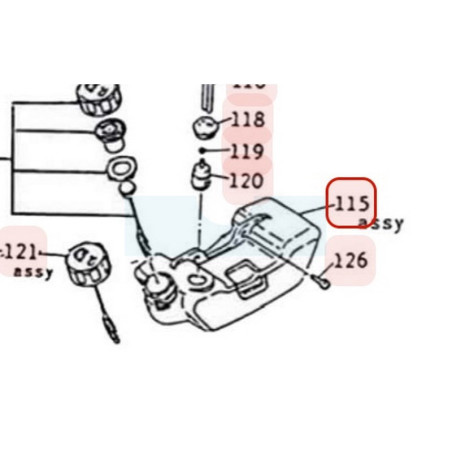 Réservoir d'éssence pour moteur Mitsubishi (KF01057BA)