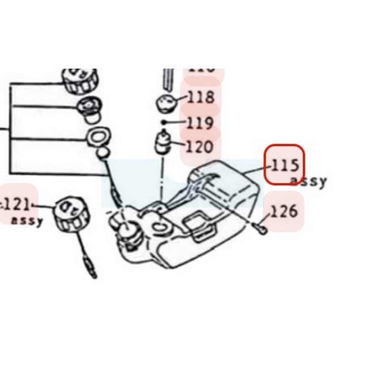 Réservoir d'éssence pour moteur Mitsubishi (KF01057BA)