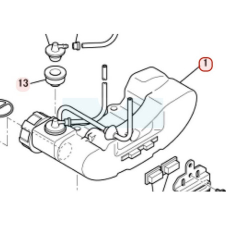 Réservoir d'éssence pour moteur Mitsubishi (KF01065DB)