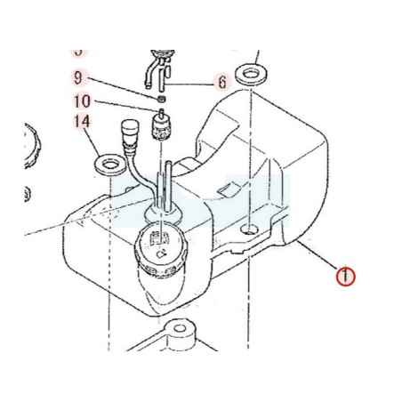Réservoir d'éssence pour moteur Mitsubishi (LF01111BA)