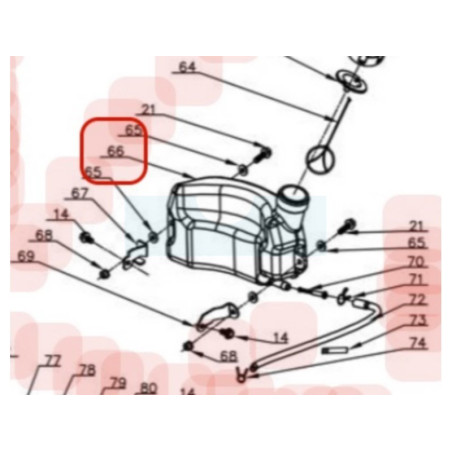 Réservoir pour moteur Y139V Chinois (TY28D0000000)