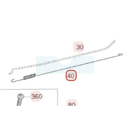 Ressort de biellette de régulateur pour moteur Robin / Subaru (16012Z02022000)