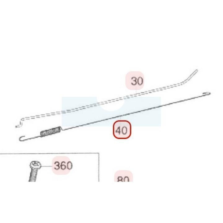 Ressort de biellette de régulateur pour moteur Robin / Subaru (16012Z02022000)