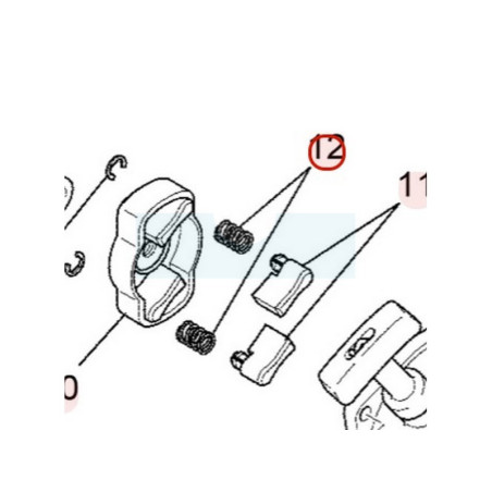 Ressort de cliquet de lanceur pour moteur Mitsubishi (KS01004AA026)