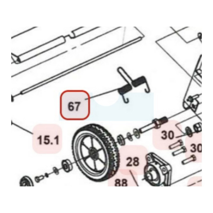 Ressort de déflecteur pour scarificateur Weibang (40R0115010)