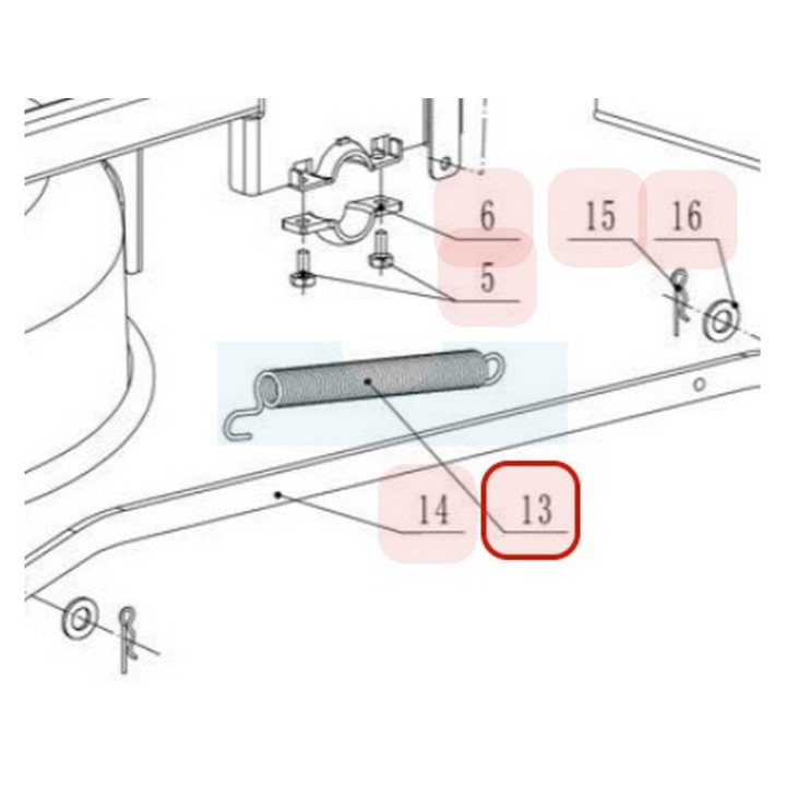 Ressort de hauteur pour tondeuse Weibang (GM46A00000007001)