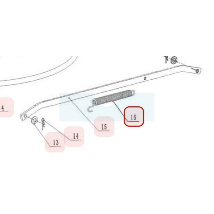 Ressort de hauteur pour tondeuse Weibang (GM53F00000001001)