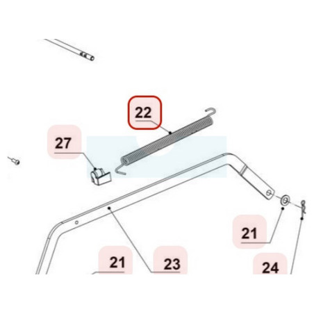 Ressort de hauteur pour tondeuse Weibang (WB210002010201)